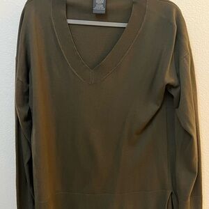 Matty M Olive Green V-Neck Top